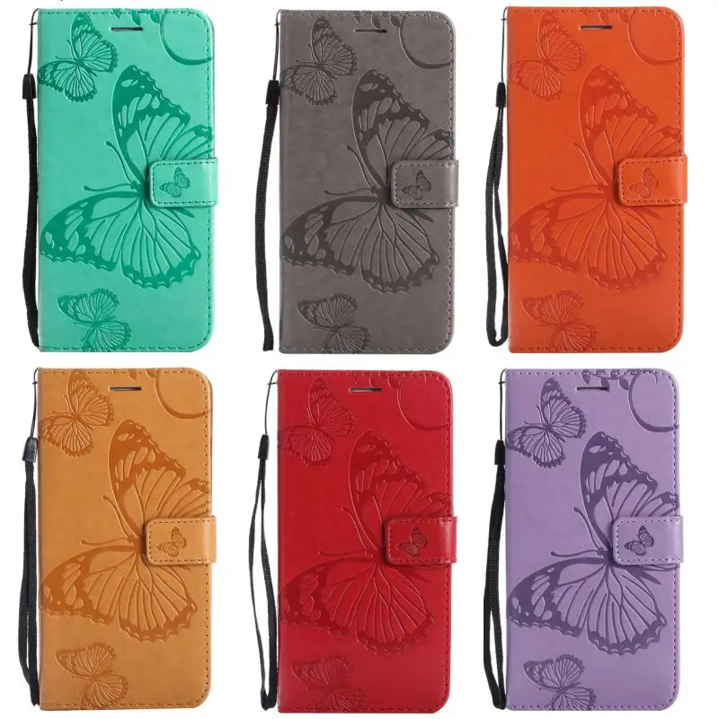 Чехол книжка с бумажником для Huawei P20 P10 P8 P9 Lite Mini 2017 Mate10 Mate 10 Pro Butterfly Etui Кожаные