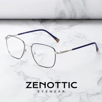zenottic titanium alloy glasses frame for men ultralight optical myopia eyeglasses square luxury brand acetate temple spectacles