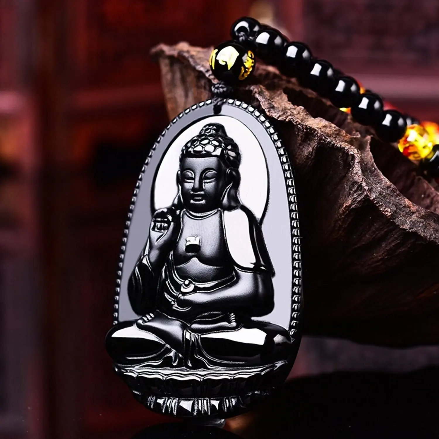 LETSFUN Изящные Ювелирные изделия подвеска Будды ожерелье Бодхисаттва амулет