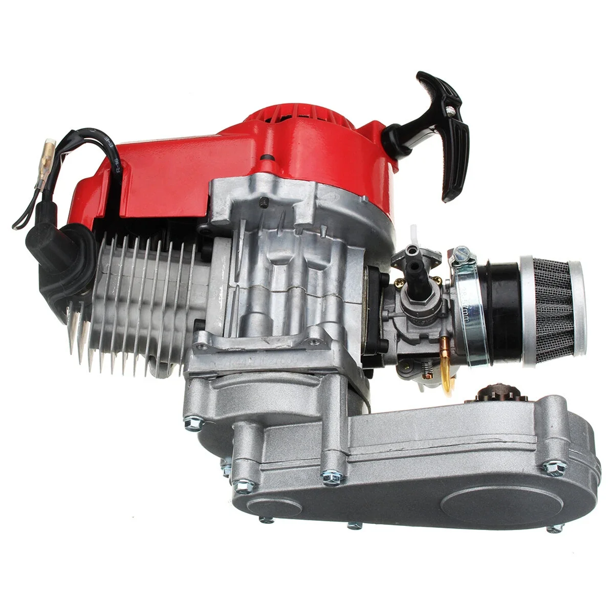 

49cc 2 Stroke Motocycle Complete Engine Motor Carburetor With Air Filter CARB Pocket Bike Mini Dirt ATV Quad