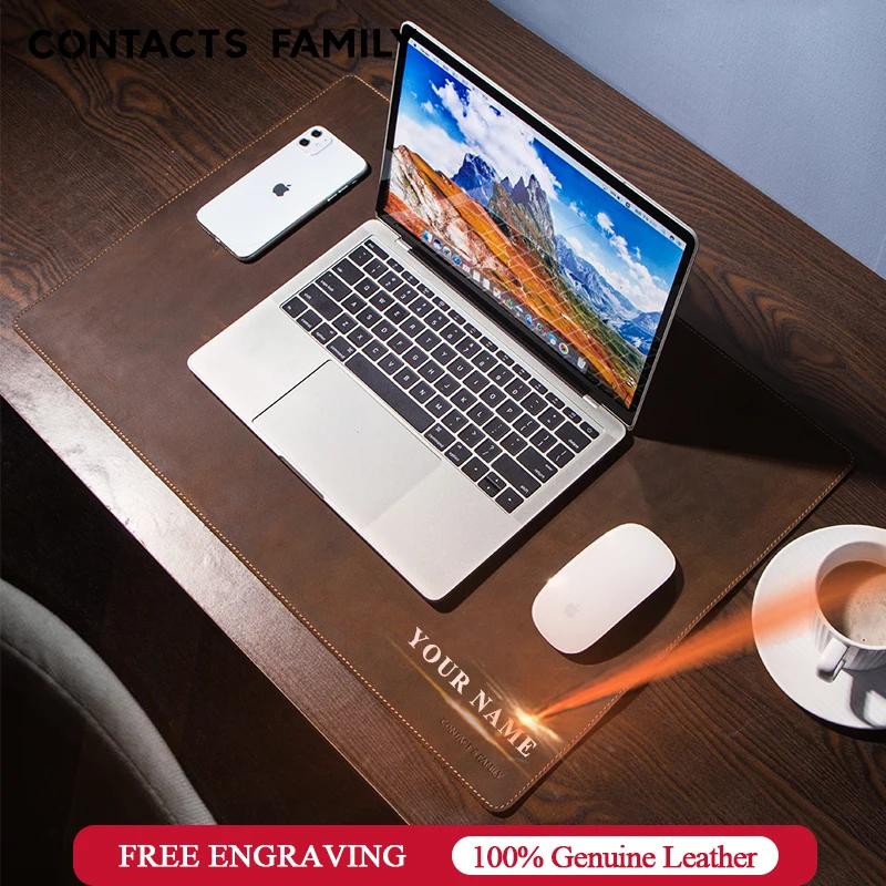 

CONTACT'S FAMILY 100% Nubuck Leather Mouse Pad Solid Color Keyboard Mouse Mat Office Computer Desk Mat Mousepad Gaming Mice Pad