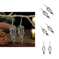 attractive women earrings hollow out alloy plant shape lightweight dangle earrings dangle earrings drop earrings 1 pair