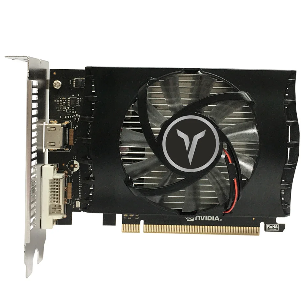 Yeston GT1030 4G D4 Графика карты 14nm 1152 1380 МГц 4G/64 бит/DDR4 DVI D + HDMI Совместимость с бесшумным