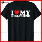 Футболка женская хлопковая, рубашка для плавания, с надписью I Love My Girl I Heart My Girl Friend