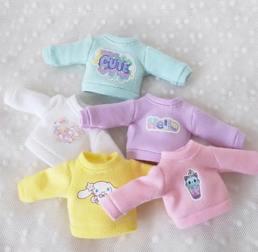 Новая модная одежда для кукол карамельный цвет с длинным рукавом Толстовка 1/12bjd