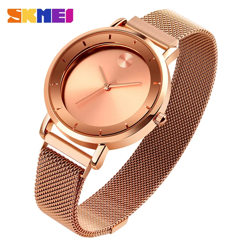 

SKMEI Creative Dial Quartz Women Watch Fashion Elegant Ladies Wrist Watches Magnet Band Waterproof Clock montre femme 1701