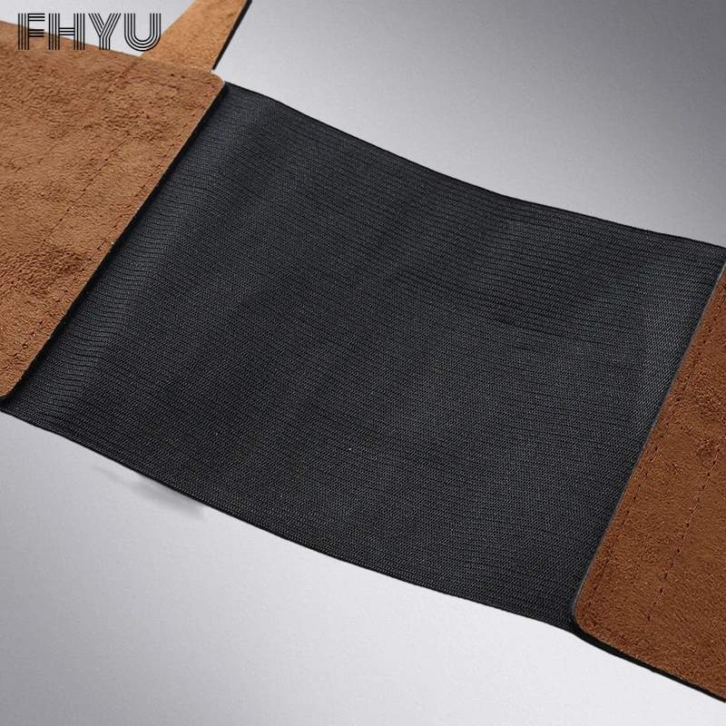 

FHYU New Style Black Sexy Women PU Leather Corset High Quality Fashion Slim Straps Metal Buckle Female Girdle Waist Clip Corsets
