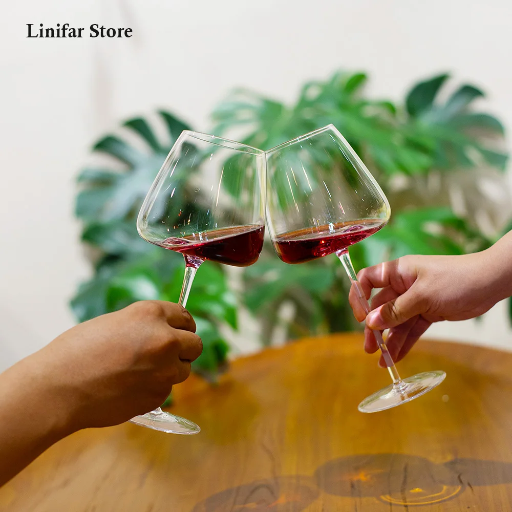 1 шт. большое бокал для вина хрустальная вода Бордо бордовое стекло es прозрачные