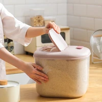 6l kitchen container bucket insect proof nano moisture proof rice cylinder grain sealed jar storage pet dog food store rice box