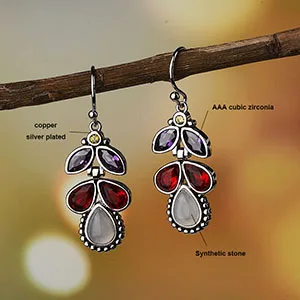 L Boho, зеленый камень, маленькие висячие серьги, для женщин, полые серьги, висячие, серебряный цвет, винтажные индийские ювелирные изделия, крючок, серьги, этнические, DBE043 - Окраска металла: L