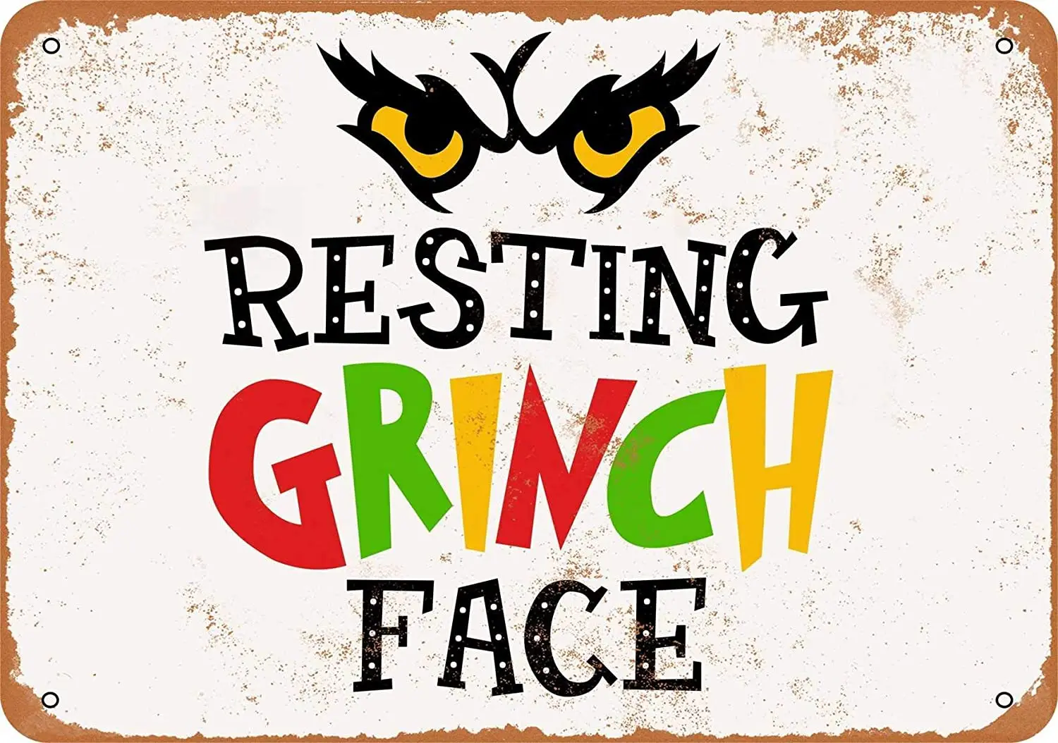 

Nxsbns Resting Grinch Face Metal Tin Sign 12 X 8 Inches Vintage Wall Decor