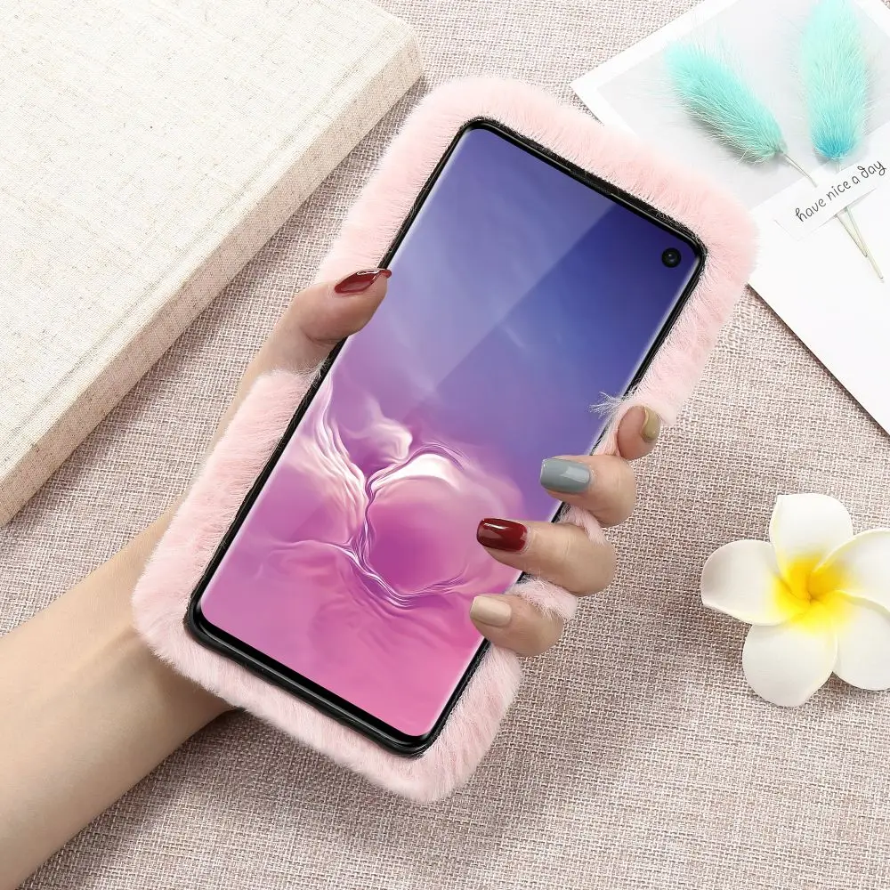 LAPOPNUT милый теплый пушистый мягкий шерстяной плюшевый чехол для Samsung Galaxy S20 Ultra S9 S8