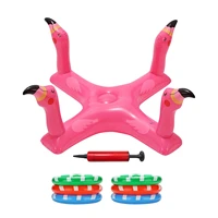 inflatable pool ring throwing game toys floating pool ring with 6 rings summer pool party and pool accessories bearable
