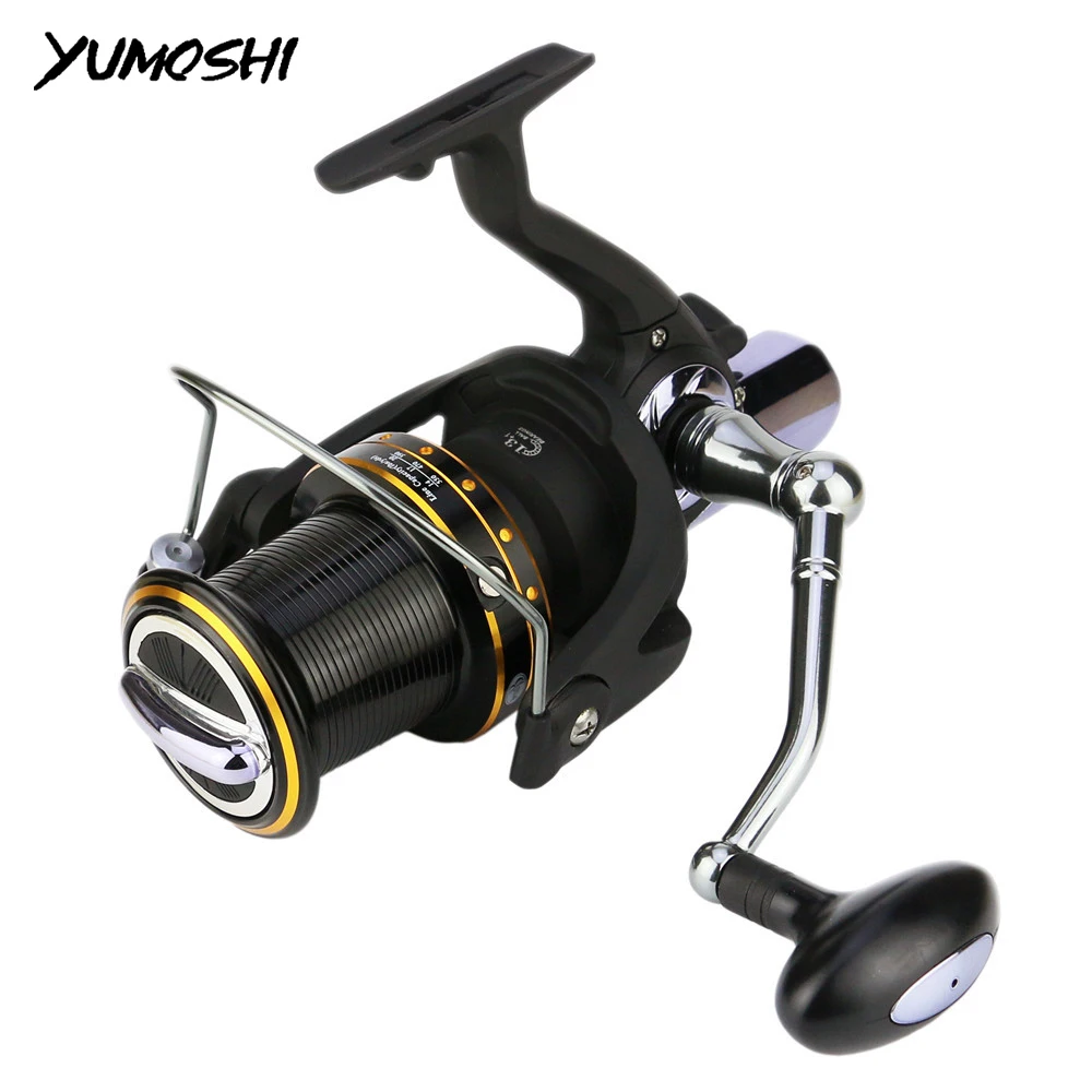 

YUMOSHI Metal Spool Spinning Reels Saltwater Carp Fishing Reel 13+1BB 4.1:1 Coil Fishing Accessories Sea Stainless Steel Handle