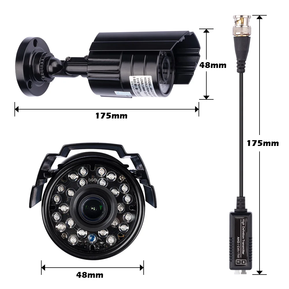 Камера видеонаблюдения AVATA 1080P 2 МП HD IP67