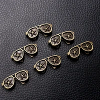 6pcslot antique bronze starfish glasses charm metal pendants diy necklaces bracelets jewelry handicraft accessories 2912mm