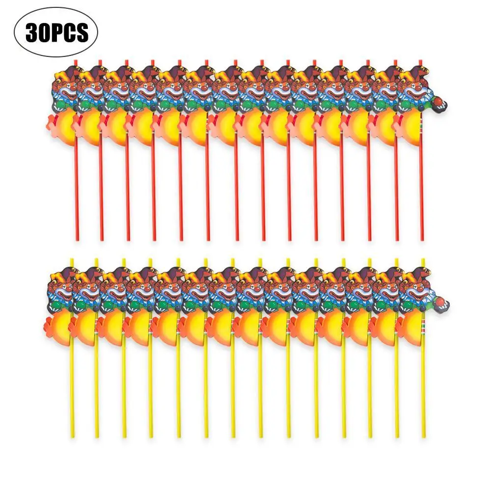 Набор из 30 сотовых клоуна одноразовые пластиковые соломинки для питья цирк День рождения душ карнавальные