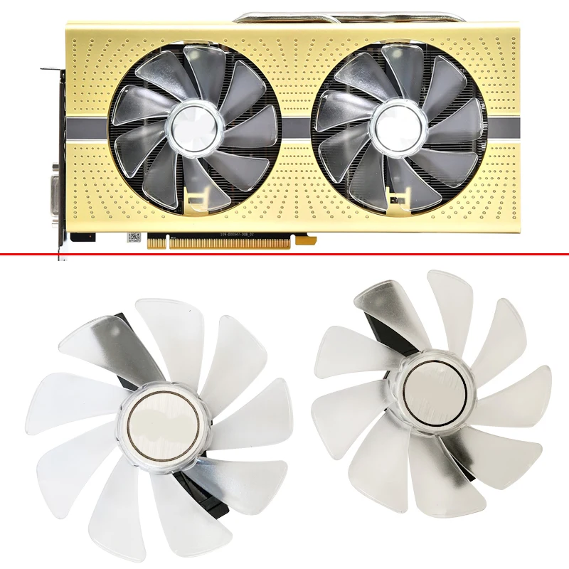 

NEW 95MM 4PIN CF1015H12S RX 590 GPU FAN For Sapphire RX 590 8G D5 RX580 RX 480 Graphics card fan replacement Cooling Fans