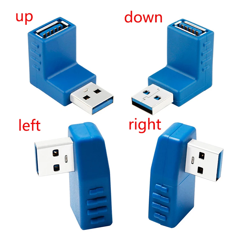 Соединитель Usb 2 0 3 правый + левый конвертер 90 градусов штекер на гнездо|Кабели для