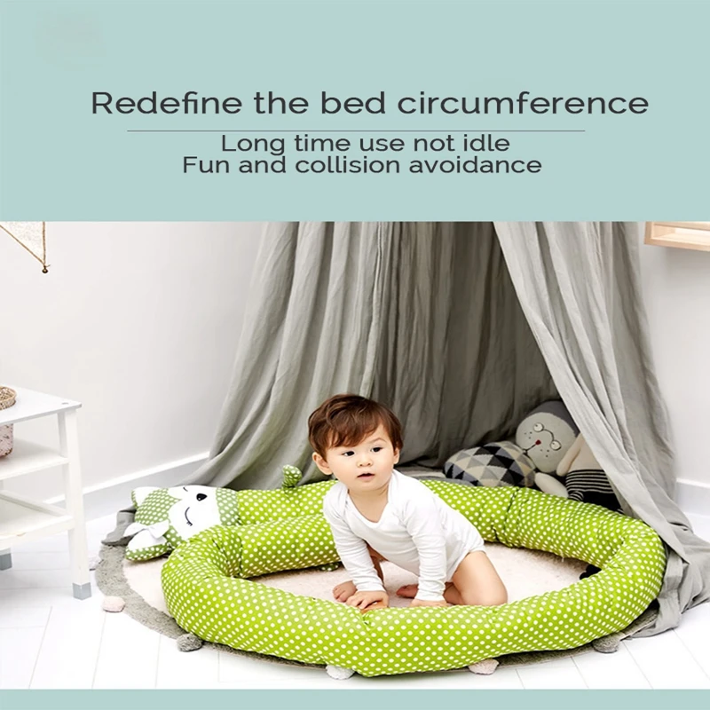 

2M/2.5M Length Bed Bumpers For Newborn Baby Anti-Collision Strips Infants In The Crib Soft Thicker Protect the Kids Decoration