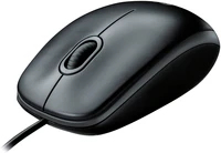 b100 corded mouse wired usb mouse for computers and laptops for right or left hand use black