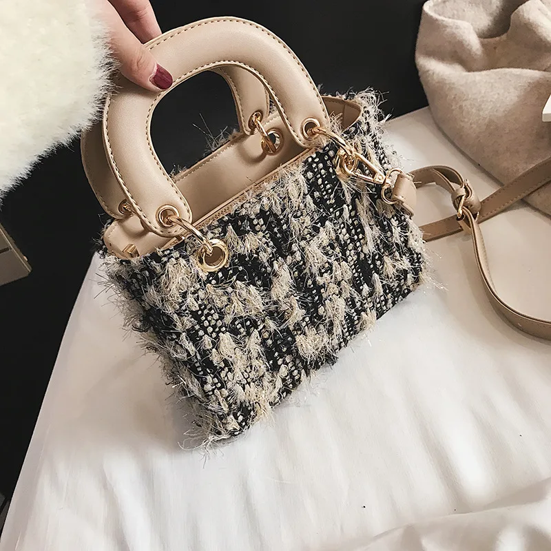 Сказочная Маленькая женская сумка новинка 2019 переносная меховая на одно плечо в