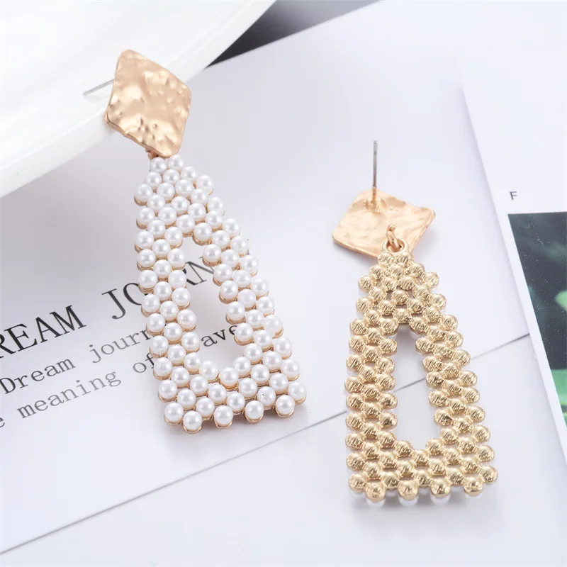 Корейские серьги с восточными воротами милые геометрические серьги-капельки