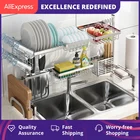 DIY слив сушилка для посуды Нержавеющаясталь Кухня полка корзины для фруктов, органайзер для комнаты, многофункциональное хранение, продукты питания и напитки