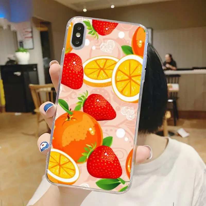 

Fruit Lemon Pineapple Phone Case Transparent soft For iphone 5 5s 5c se 6 6s 7 8 11 12 plus mini x xs xr pro max