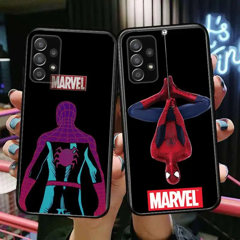 

hand-painted Spider-Man Phone Case Hull For Samsung Galaxy A70 A50 A51 A71 A52 A40 A30 A31 A90 A20E 5G S Black Shell Art Cell Co