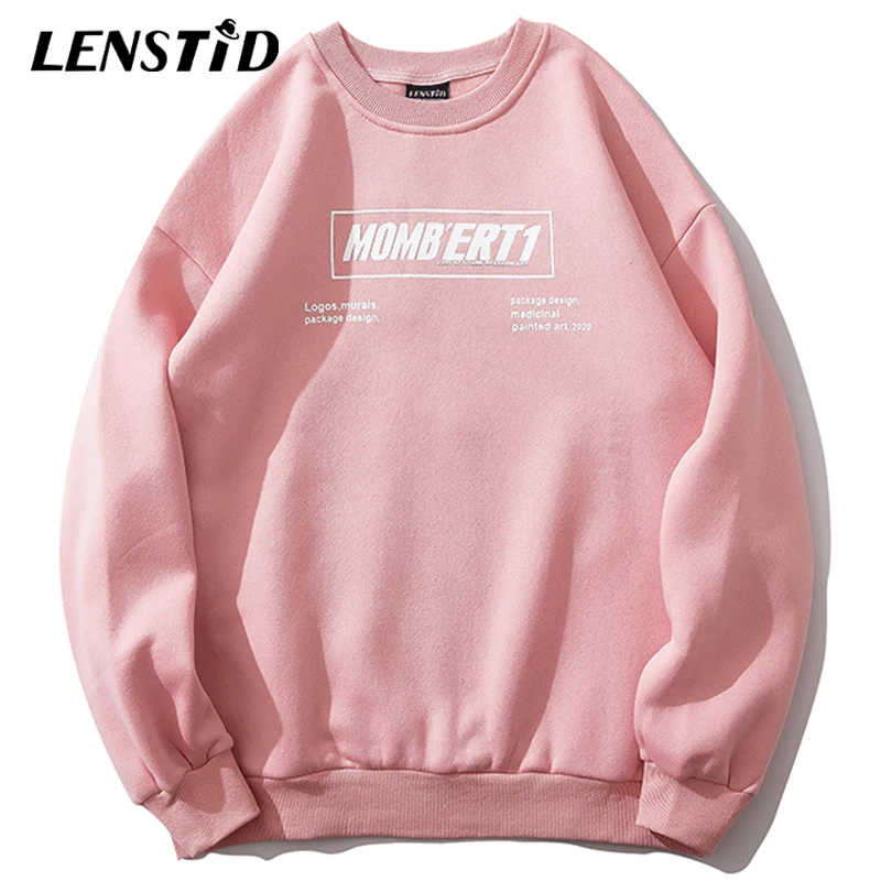 Зимние флисовые мужские пуловеры LENSTID 2019 в стиле хип-хоп с мультяшным рисунком