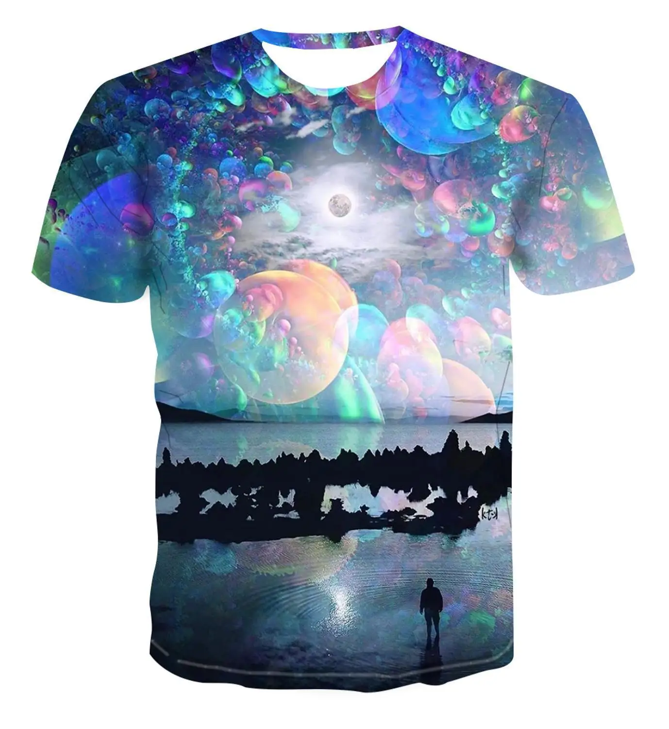 

2020 Hot Sale 3d T -Shirt Men 'S Creative Fashion Landscape Color Map Cartoon Character Summer Short Sleeve Printed Top Xxs -6xl