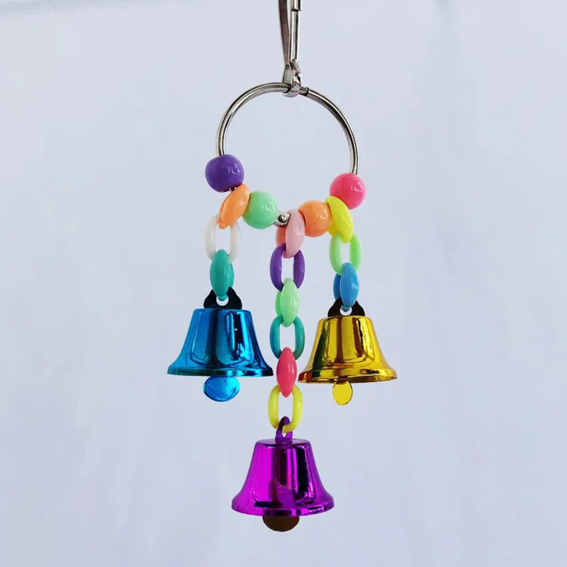 

Suspension Hanging Bridge Chain Pet Bird Parrot Chew Toy Bird Cage Accessories Birds Home Decoration 1PC Parrot Toys Colorful