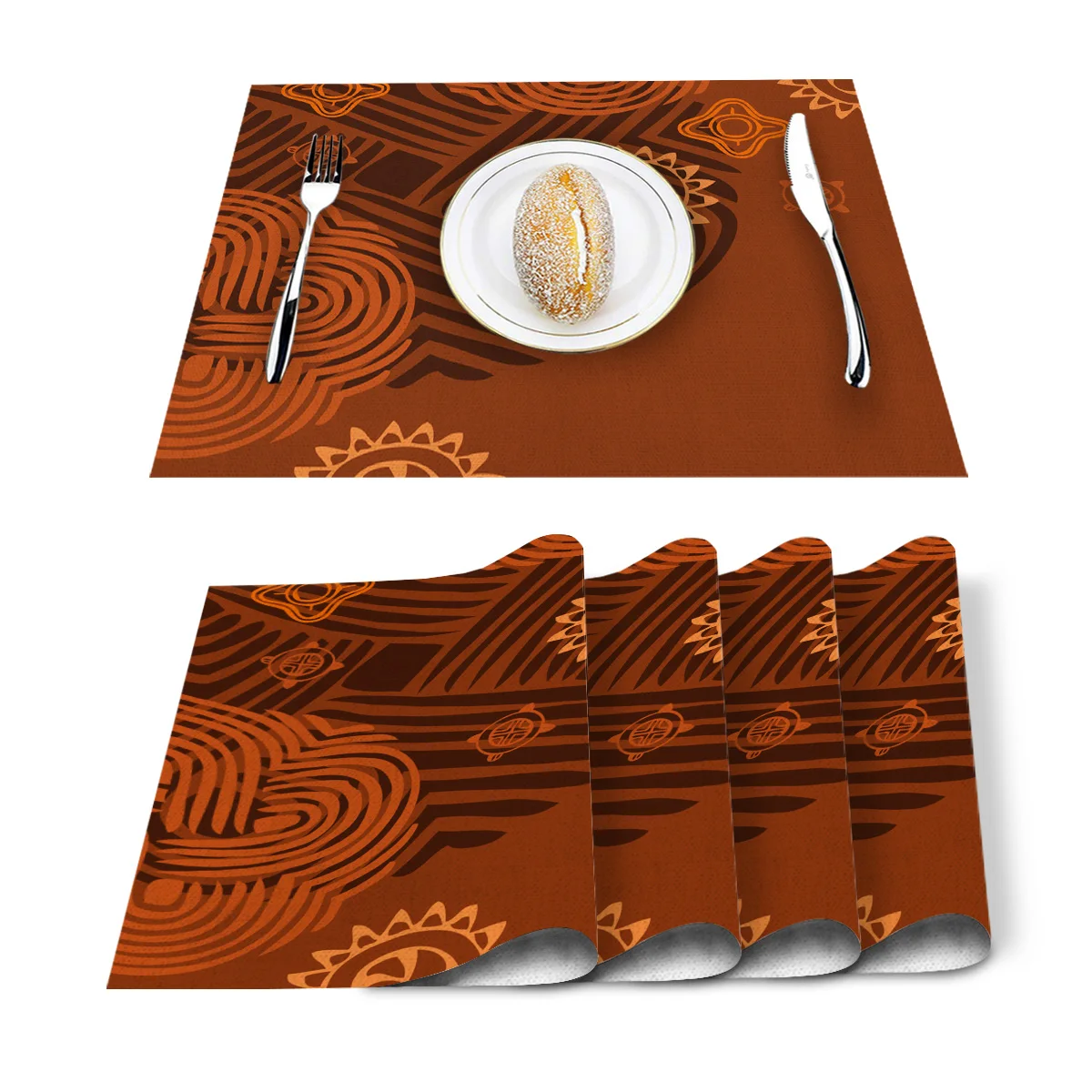 Набор 4/6 столовых приборов для обеденного стола Африканский этнический узор