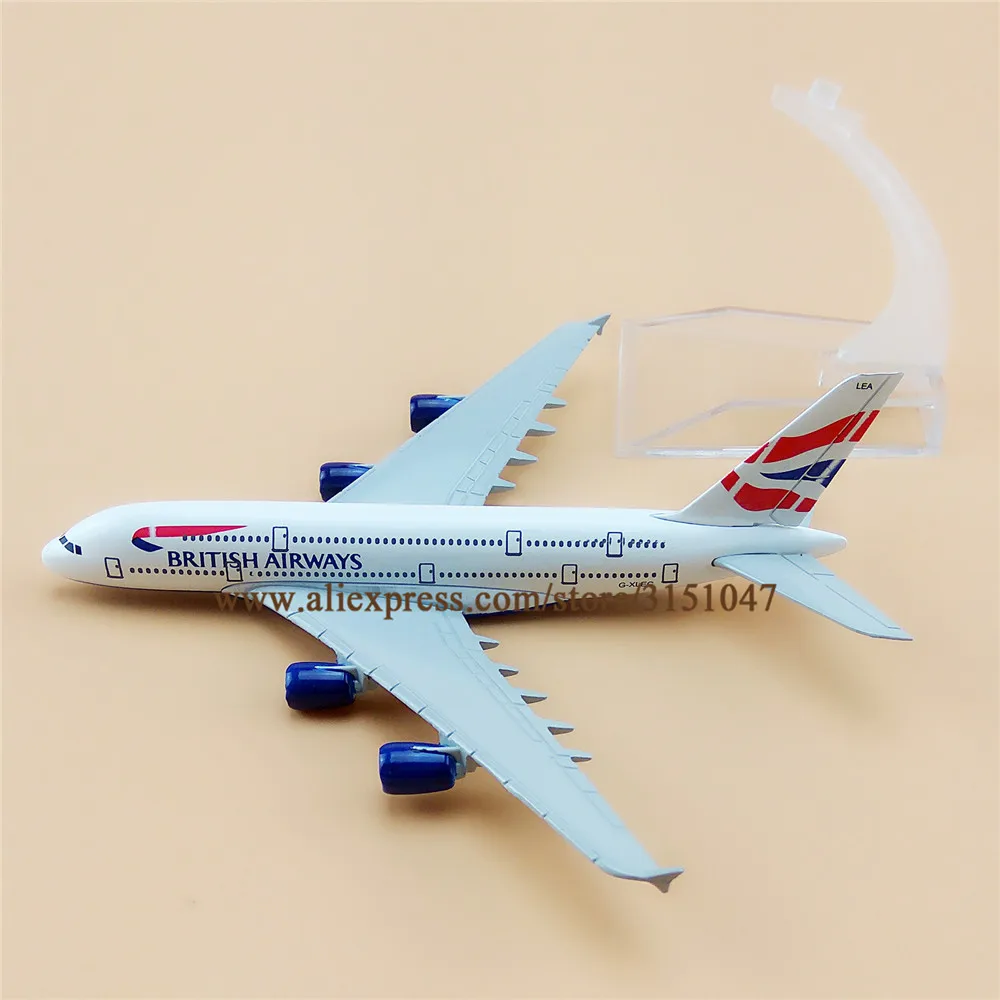 

ON SALE 16cm Air British Airways Airbus 380 A380 Airlines Airplane Model Plane Model Alloy Metal Aircraft Diecast Toy Kids Gift