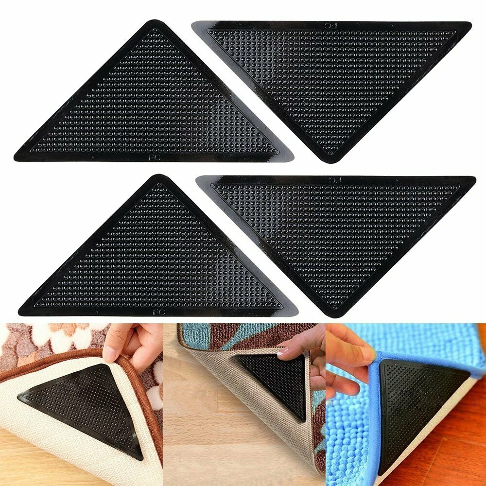 

Коврики для ванной нескользящие, многоразовые, с треугольной резиновой вставкой, моющиеся, 8 шт.