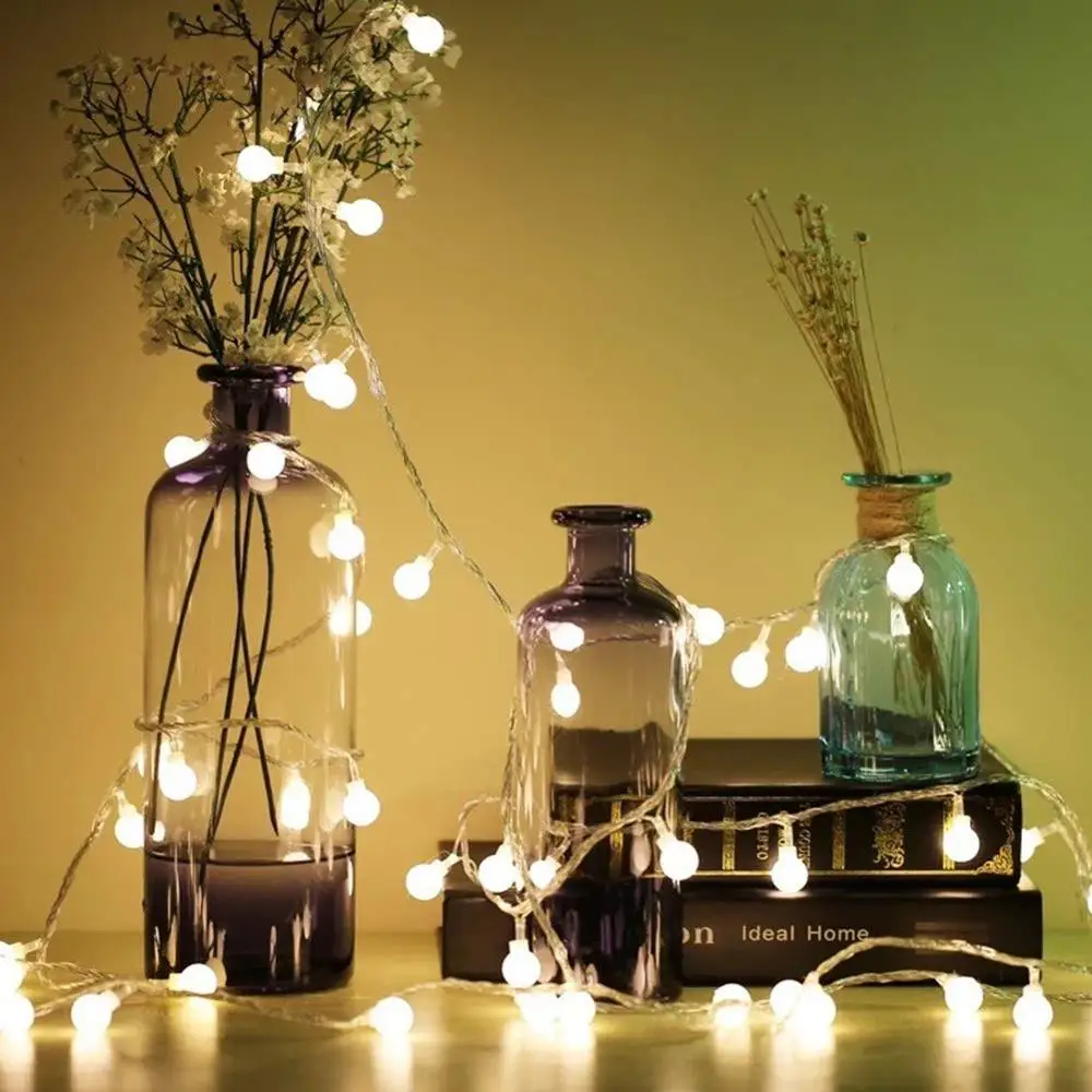 

Battery Operated Garland LED Fairy Lights Indoor 1.5M 3M 10M Festoon LED Light String Ball for Wedding Xmas Halloween Decoration