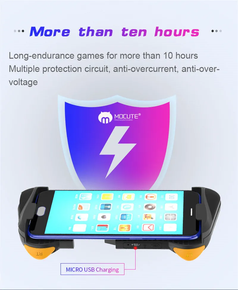 Mocute 057 Pubg геймпад беспроводной Bluetooth Джойстик триггер игровой коврик для iphone XS 6 7 8 для Android Samart телефон