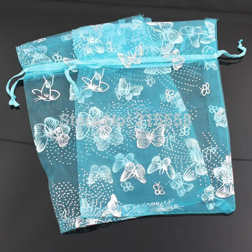 100 шт. Сумка из органзы с бабочкой дизайнерские свадебные подарочные мешочки на