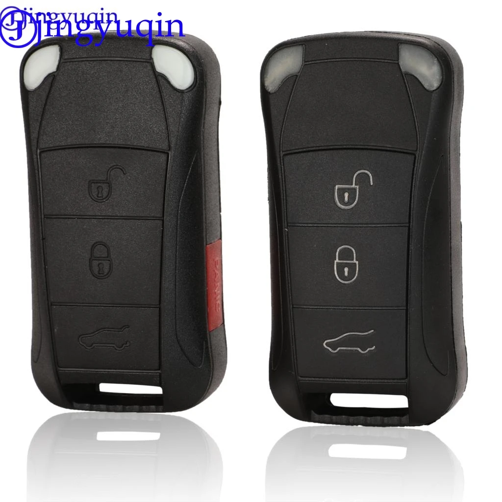 jingyuqin Replacement Remote Flip Folding Car Key Shell Case Fob For Porsche Cayenne GTS 3 Buttons | Автомобили и мотоциклы