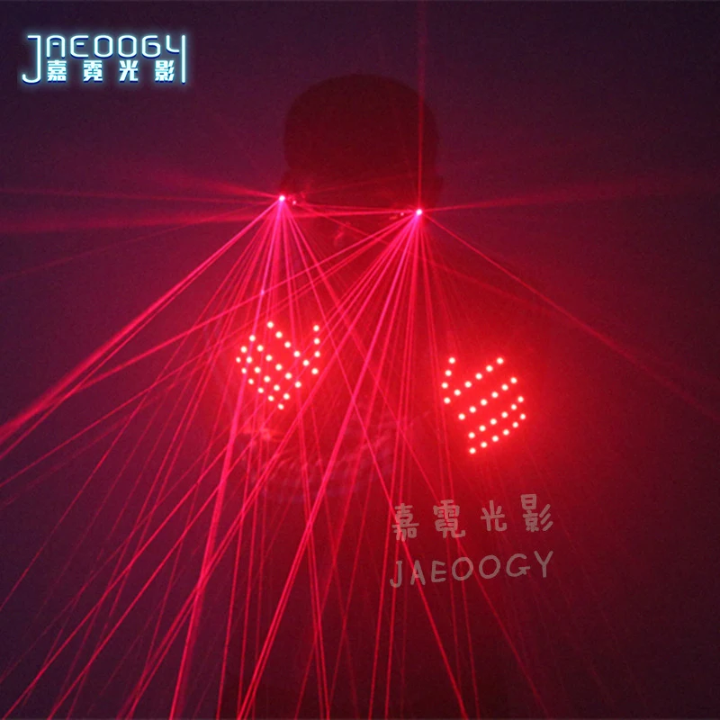 Новинка 2020 зеленые светящиеся очки с красным лазерным излучением для Хэллоуина