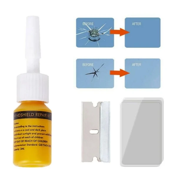 

Car Windshield Cracked Repair Tool Auto Accessories Automotive Glass Nano Repair Fluid Window Cleaner Scraper Kit