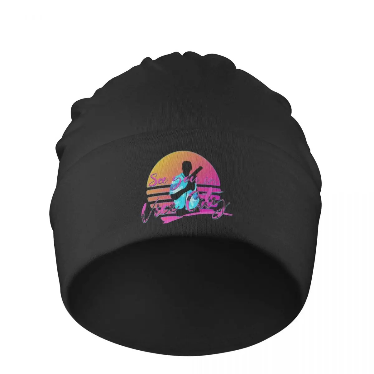 

GRAND THEFT AUTO Skullies Beanies Vice City Knitting Winter Warm Bonnet Hats Men Women's Hip Hop Ski Cap