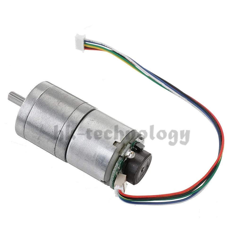 12V GM25 310 30/70/100/500 об/мин энкодер постоянного тока Шестерни двигатель металла для