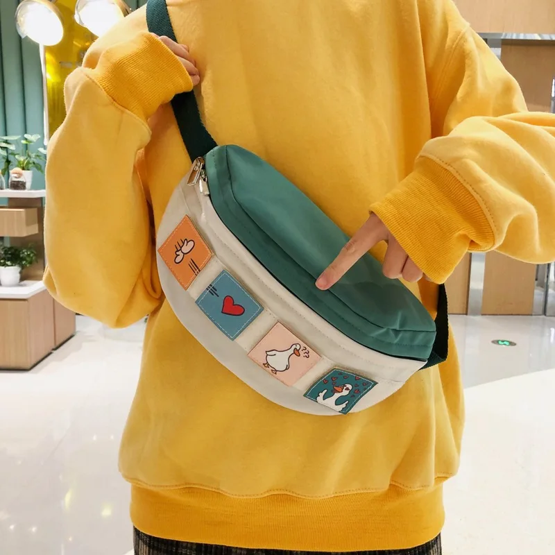 Летняя уличная парусиновая поясная сумка для путешествий модная повседневная