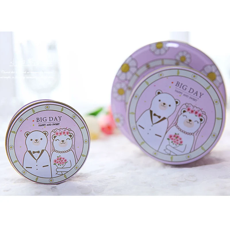 6 шт./лот Мини жестяная коробка для конфет ящики хранения печенья металлическая