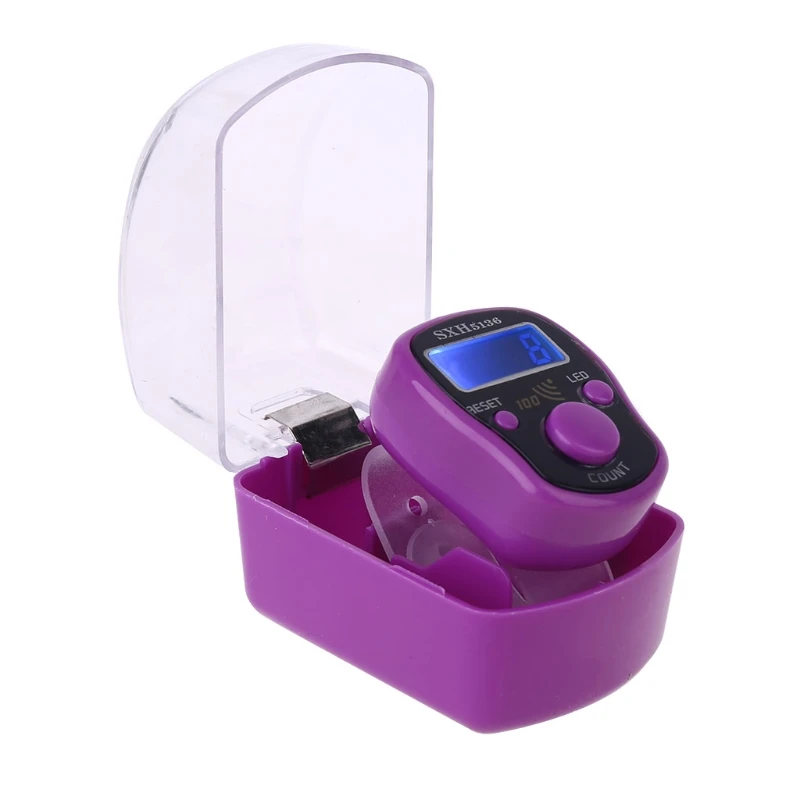 

Portable Wrist Digital Electronic Counter with LED Light and Sound Manual Reset Decompression Relaxation Finger Tool