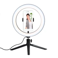 selfie ring light photography led rim of lamp with mobile holder support tripod stand ringlight for live video streaming selfie