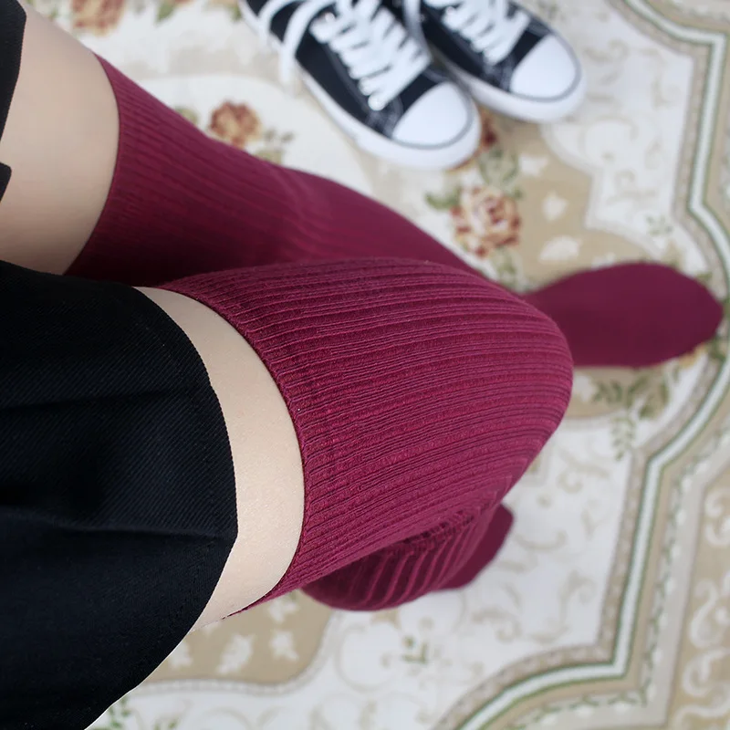 Чулки женские хлопковые однотонные размера плюс | Женская одежда