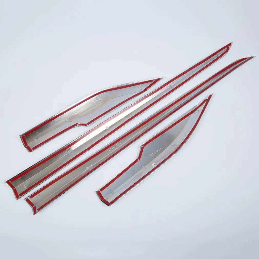 4 Шт Автомобиль отделка кузова молдинг на боковые двери ABS хромированные